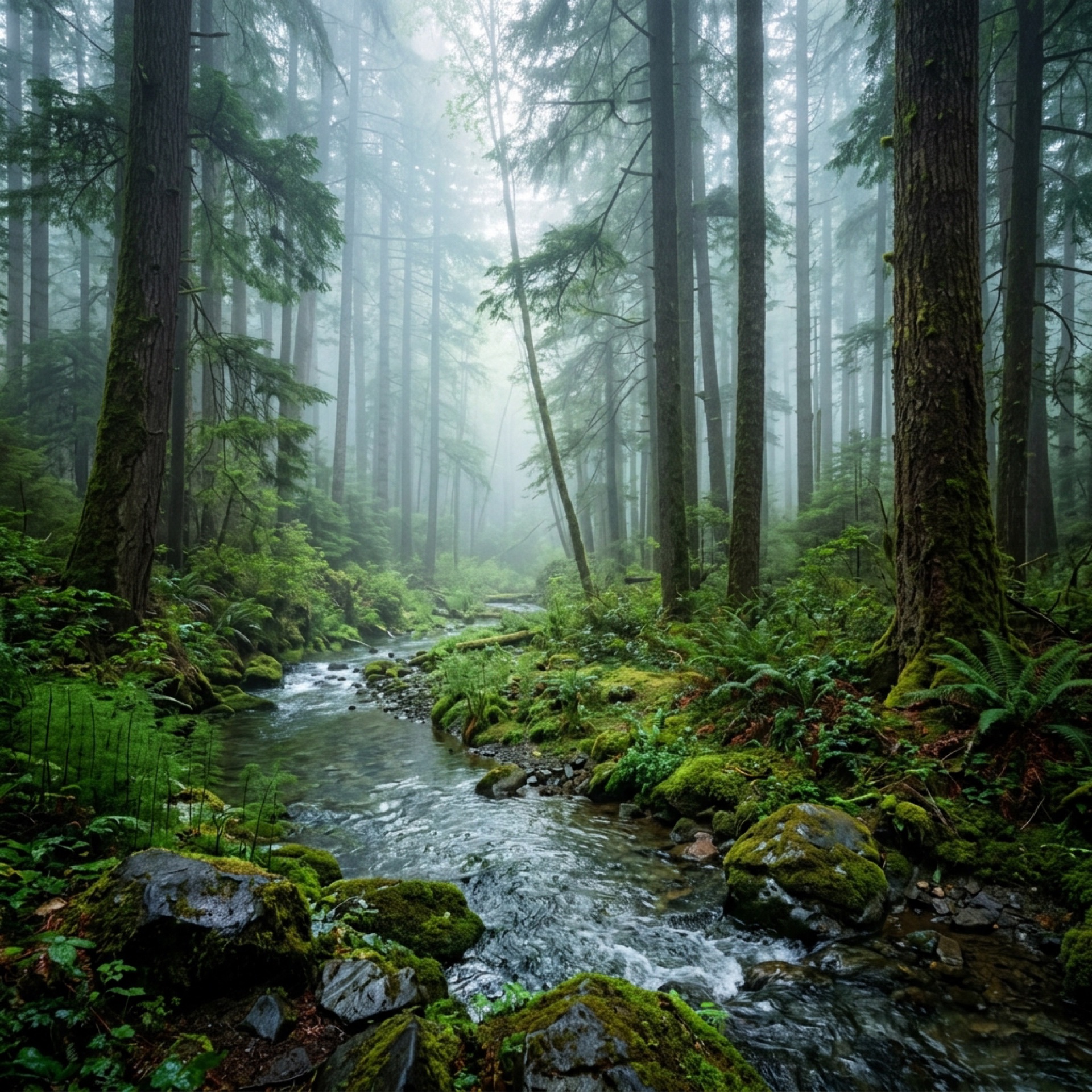 Serene nature landscape