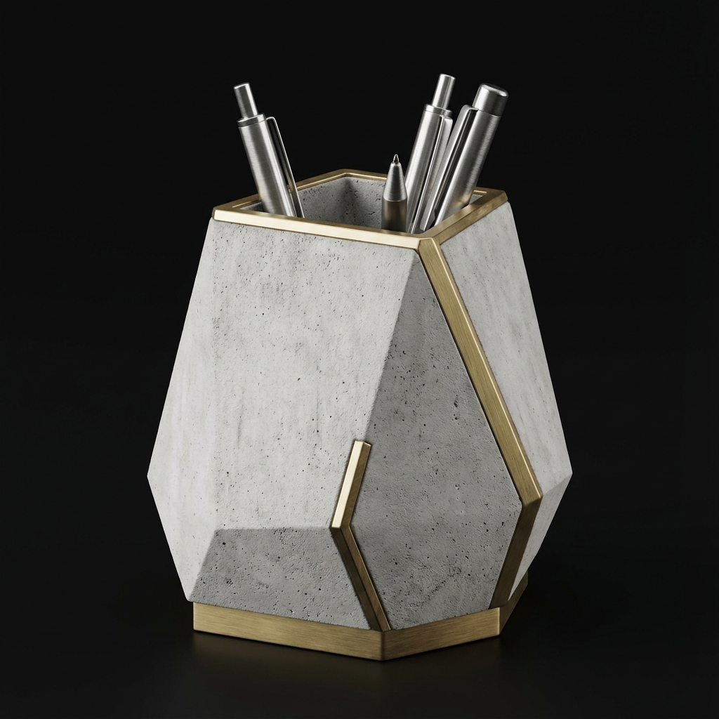 Concrete Pen Holder